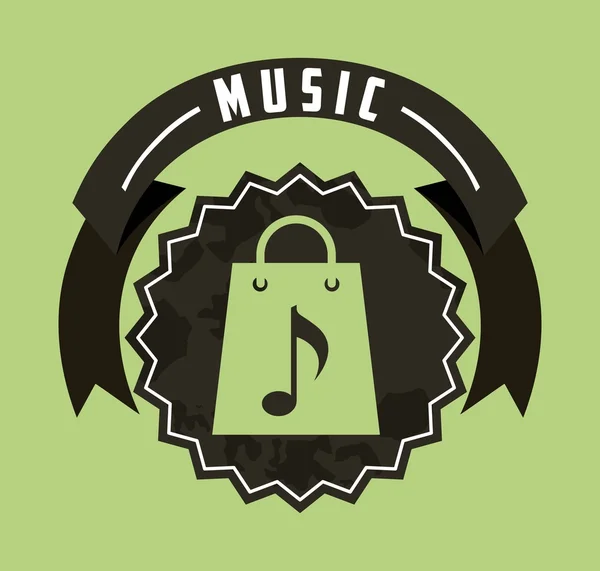 Música estilo de vida diseño — Vector de stock