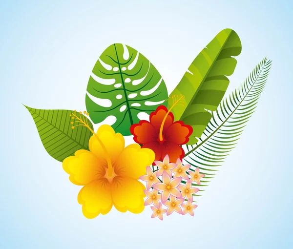 Diseño de naturaleza tropical — Vector de stock