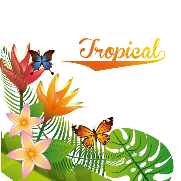 Diseño de naturaleza tropical — Archivo Imágenes Vectoriales