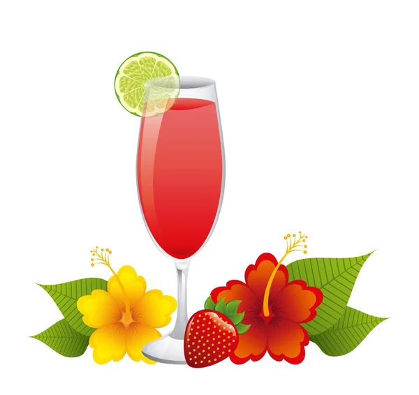 Diseño de bebidas tropicales — Vector de stock