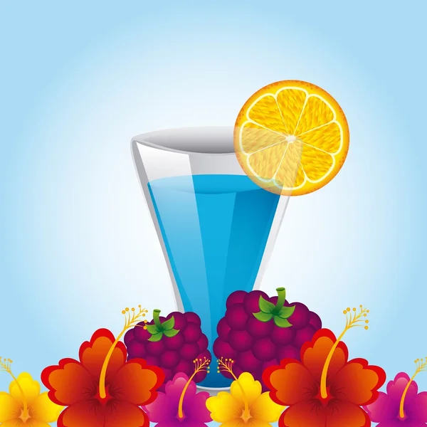 Tropisk drink design — Stock vektor