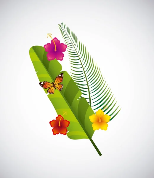 Tropikal doğa tasarım — Stok Vektör