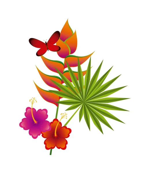 Diseño de naturaleza tropical — Vector de stock