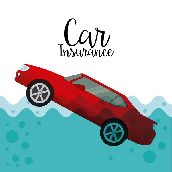 Diseño de seguro de coche — Vector de stock