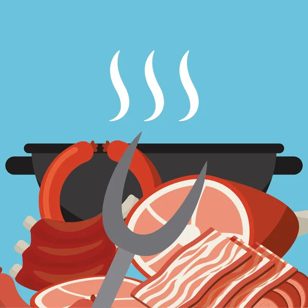 Heerlijke barbecue ontwerp — Stockvector