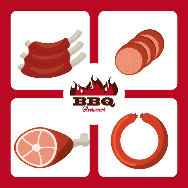 Délicieux barbecue design — Image vectorielle