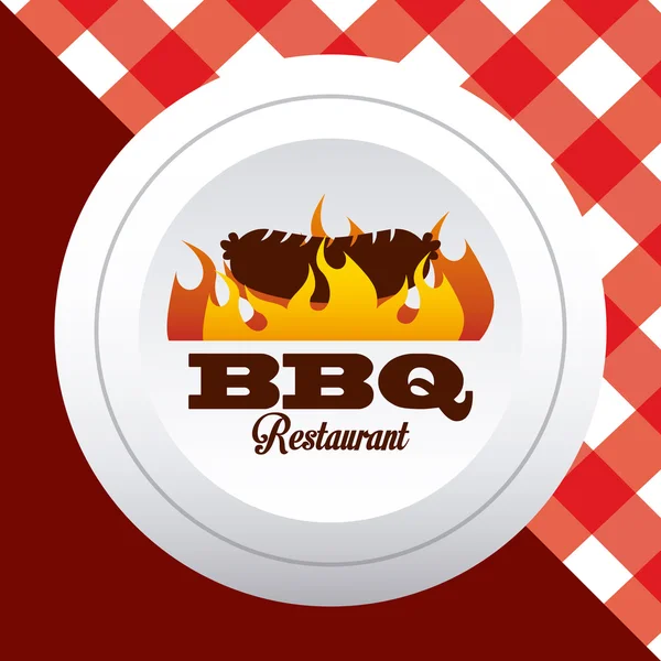 Délicieux barbecue design — Image vectorielle