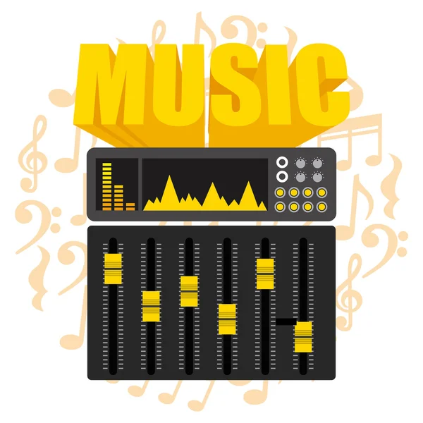 Música estilo de vida diseño — Vector de stock