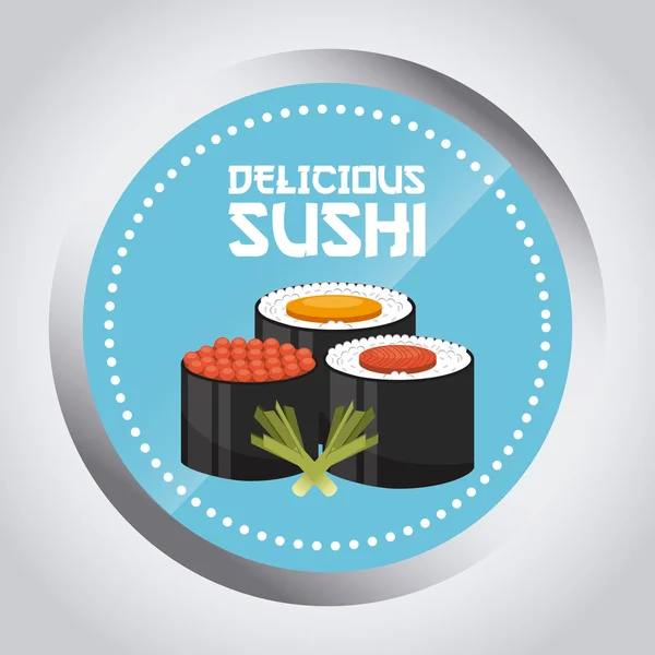 Delicious sushi desain - Stok Vektor
