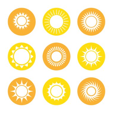 Güneş ve yaz tasarımı.