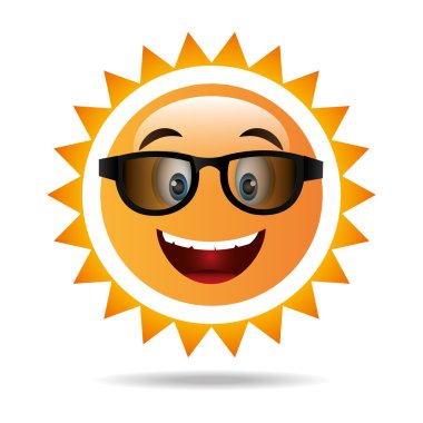 Güneş ve yaz tasarımı.