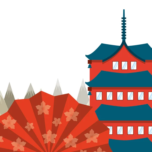 Diseño de cultura japonesa — Vector de stock