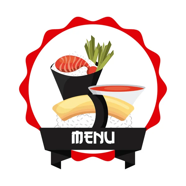 Delicioso design de sushi — Vetor de Stock