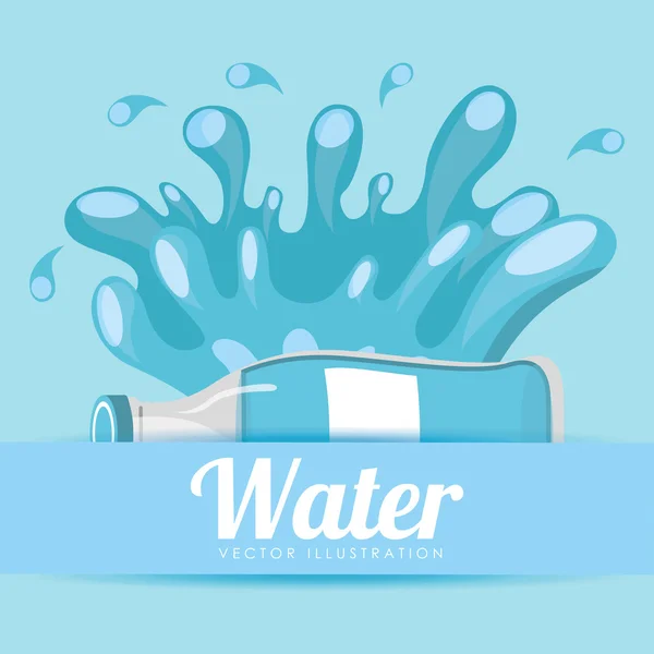 Diseño de agua pura — Vector de stock