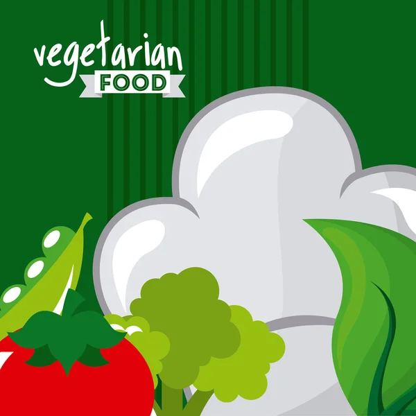 Diseño de alimentos vegetarianos — Vector de stock