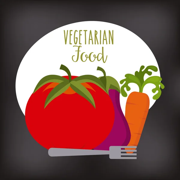 Diseño de alimentos vegetarianos — Vector de stock