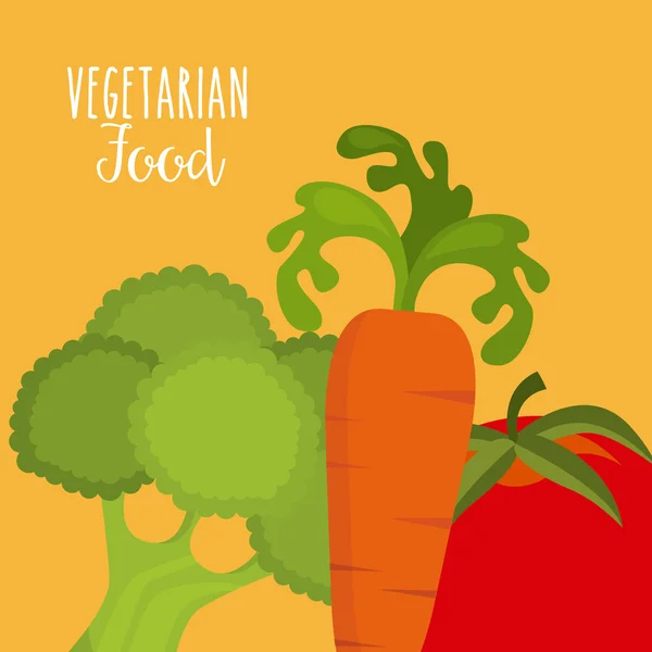 Design de comida vegetariana — Vetor de Stock