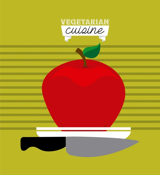 Design alimentare vegetariano — Vettoriale Stock
