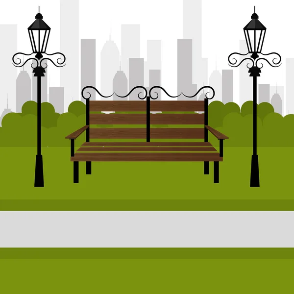 Diseño del parque urbano . — Vector de stock