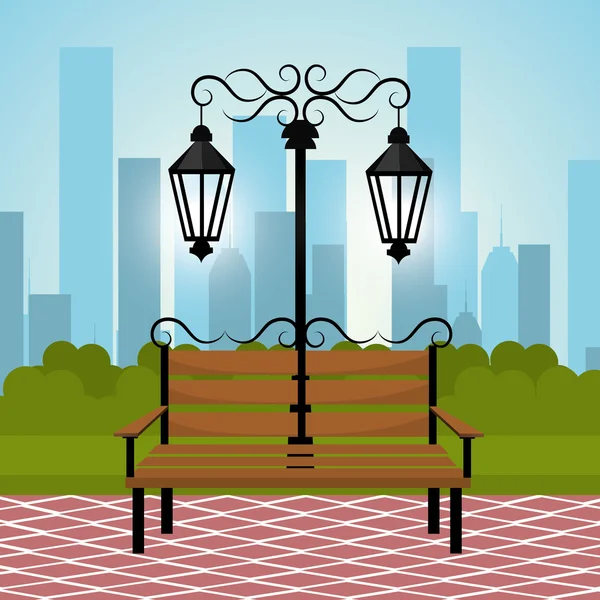 Diseño del parque urbano . — Vector de stock