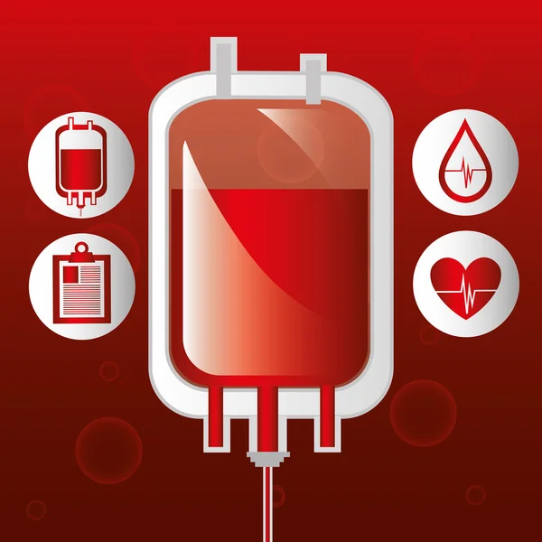 Design donazione di sangue . — Vettoriale Stock