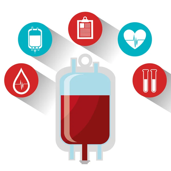 Desenho de doação de sangue . —  Vetores de Stock