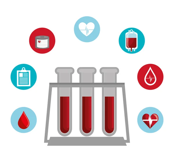 Konstrukce dárcovství krve. — Stockový vektor