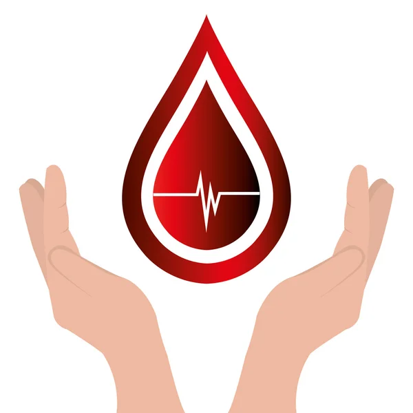 Blodet donation design. — Stock vektor