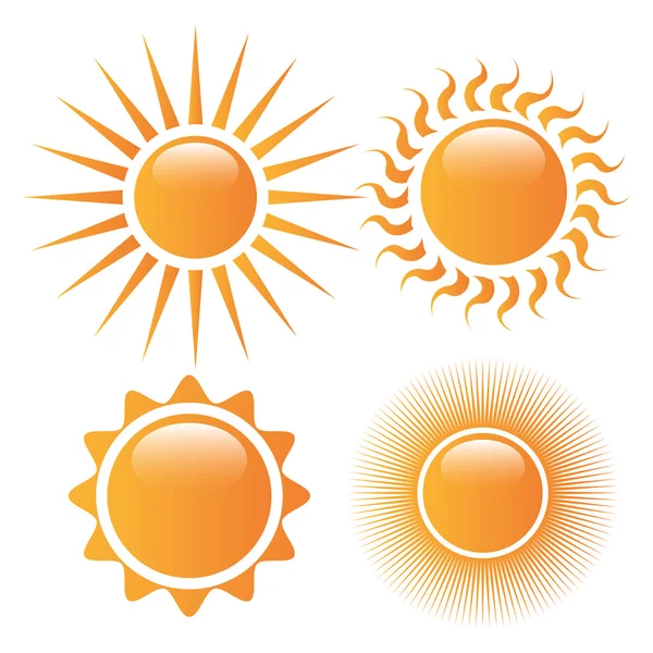 Sol y diseño de verano . — Vector de stock