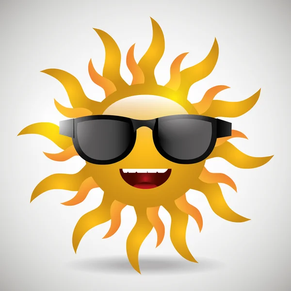 Soleil et design d'été . — Image vectorielle