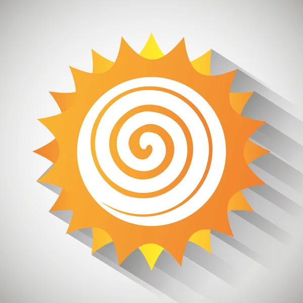 太陽と夏のデザイン. — ストックベクタ