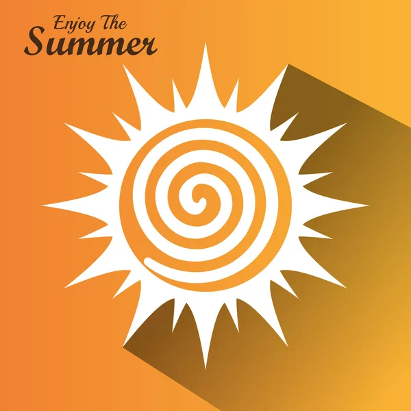 Sonne und sommerliches Design. — Stockvektor