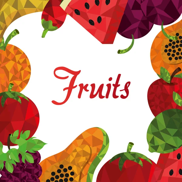 Diseño digital de frutas . — Archivo Imágenes Vectoriales