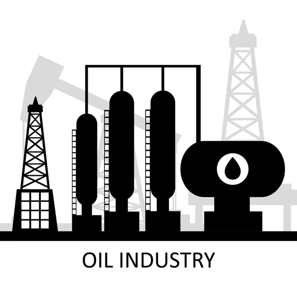 Diseño de la industria petrolera . — Archivo Imágenes Vectoriales