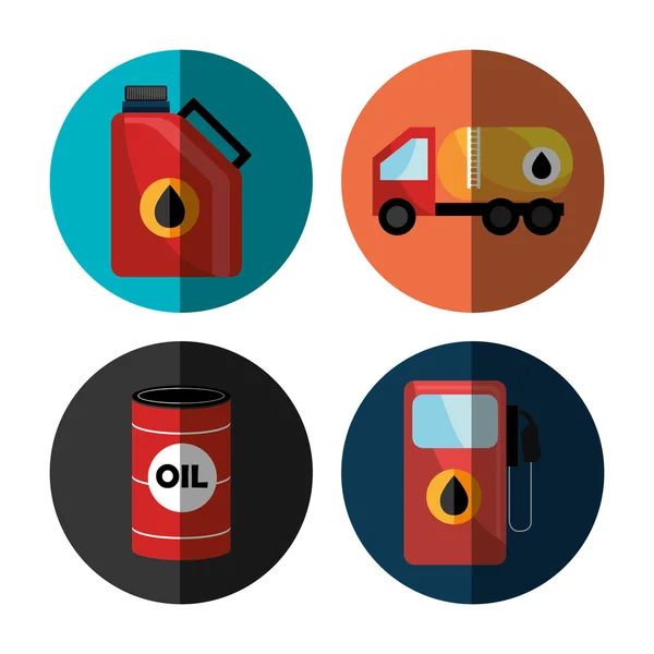 Diseño de la industria petrolera . — Vector de stock