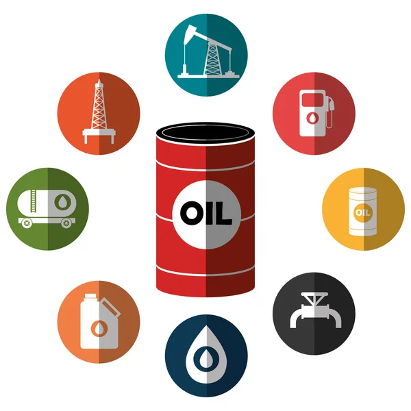 Conception de l'industrie pétrolière . — Image vectorielle