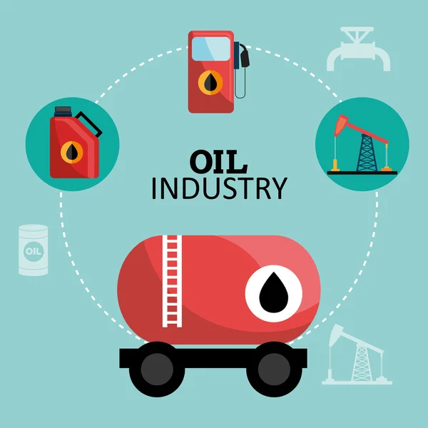 Diseño de la industria petrolera . — Archivo Imágenes Vectoriales