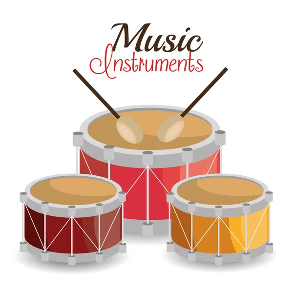 Diseño de instrumentos musicales . — Vector de stock