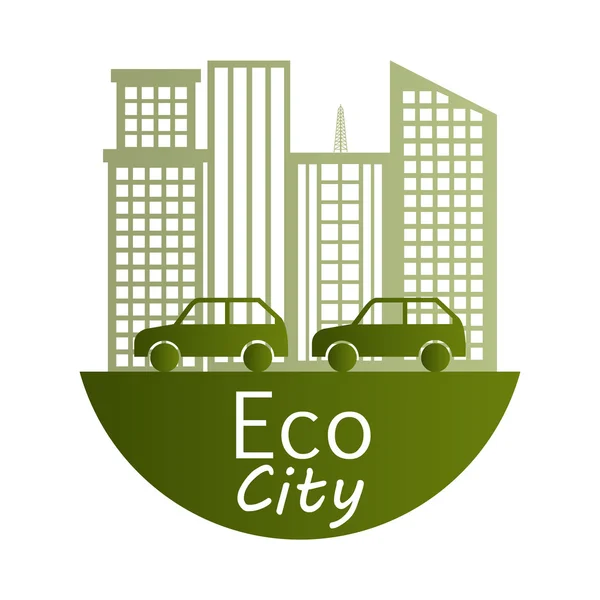 Diseño ecológico de la ciudad — Vector de stock