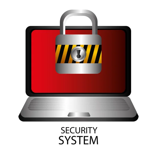 Diseño del sistema de seguridad . — Vector de stock