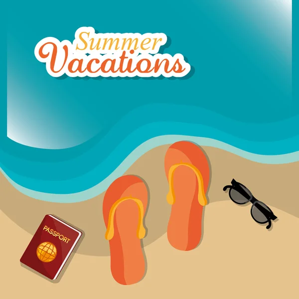 Summer vacations design. — Stock Vector