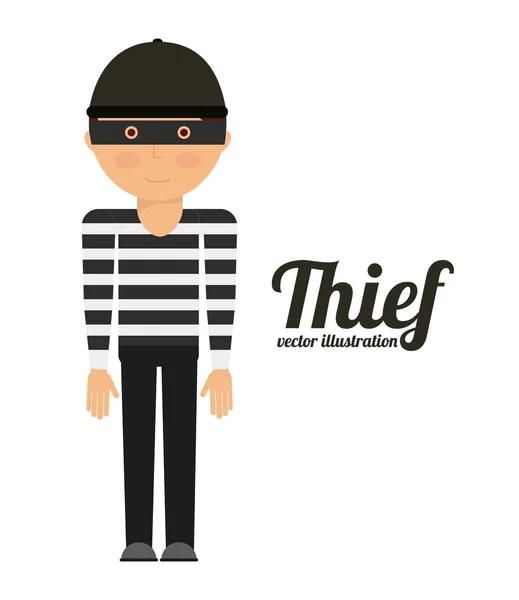 Hırsız adam — Stok Vektör