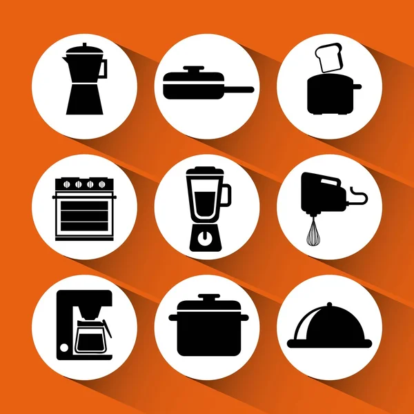 Kitchen icons — Stock Vector