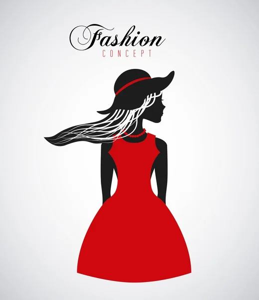 Moda femenina — Vector de stock