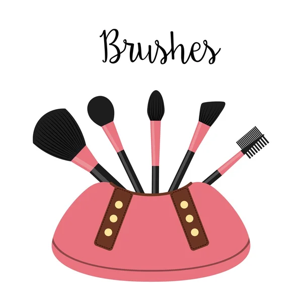 Belleza femenina, diseño de concepto de maquillaje — Vector de stock