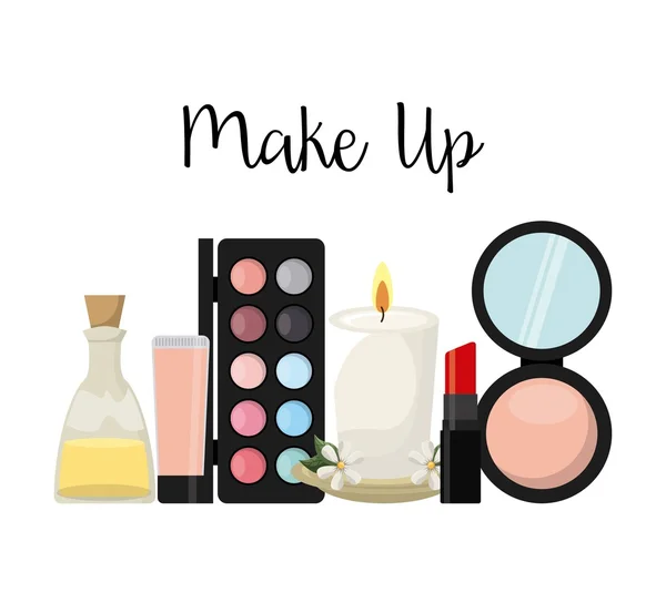 Weibliche Schönheit, Make-up-Konzeption — Stockvektor