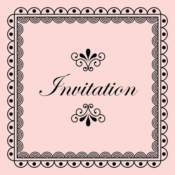 Invitación Vintage — Archivo Imágenes Vectoriales