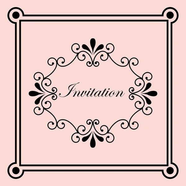 Vintage invitation — Stock Vector