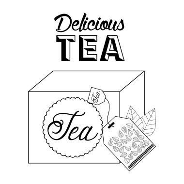 Lezzetli çay, içki tasarım