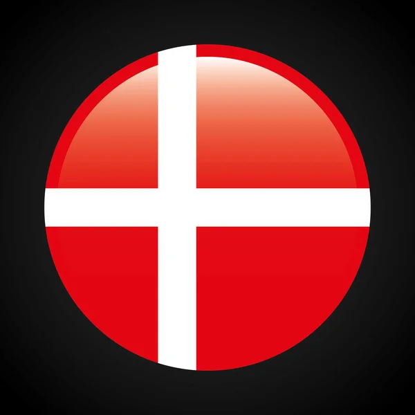 Denmark flag emblem — Stock Vector